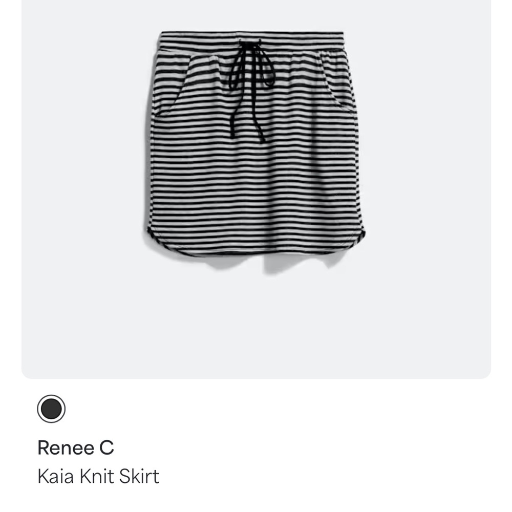 Renee C. Striped Black and White Mini Skirt